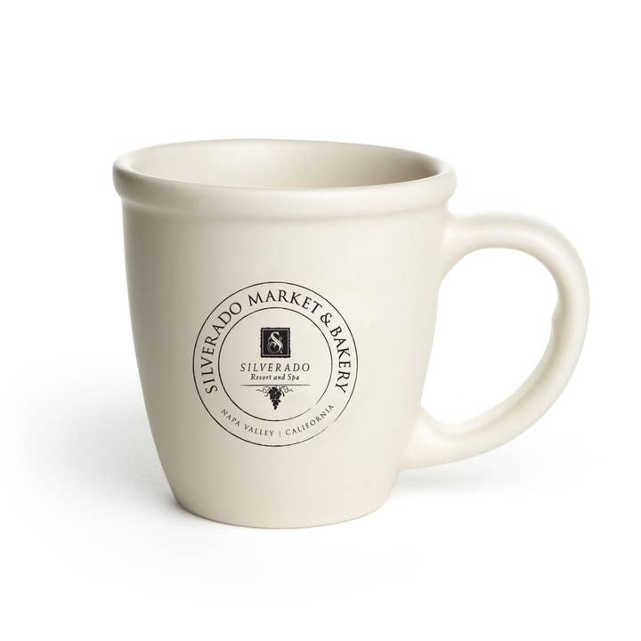 Mercantile 12 - Wholesale Coffee Mug - Custom BRAND OR LOGO 14 oz Matte Cream Ceramic Bistro Mug 1