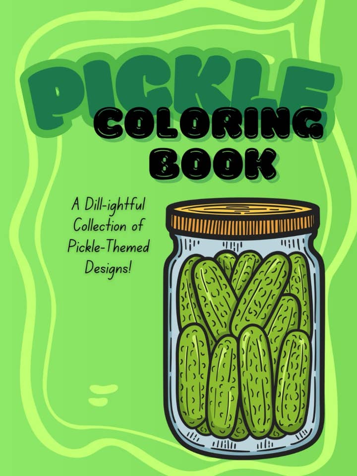 Pickle Fun Coloring Book – Food-Themed Kids' Activity for wholesale by Yarrows Bloom