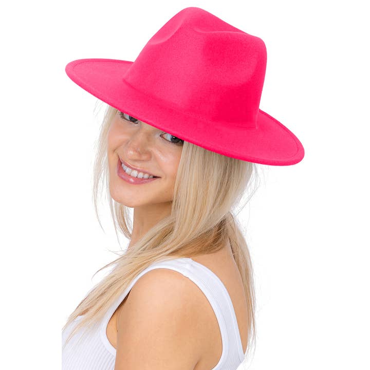 Cap Zone - Wholesale Fedora – Women’s - Solid Plain Standard Brim Felt Rancher Hat7