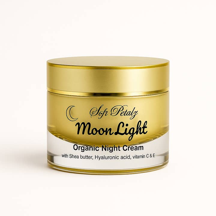 Crème de nuit Moonlight pour la vente par Soft Petalz Organic Cosmetics LLC