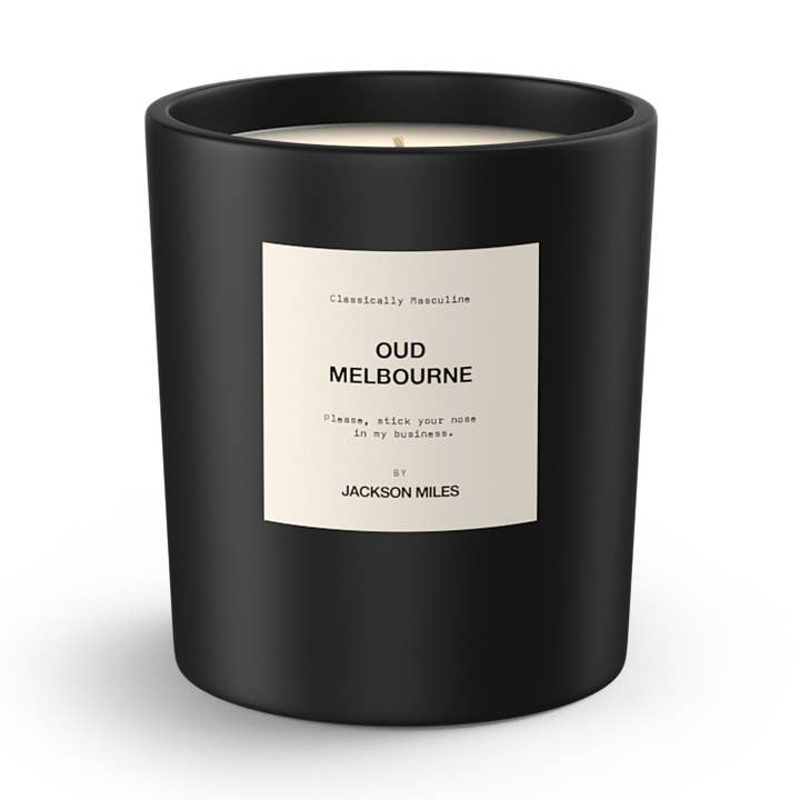 Jackson Miles - Vente Bougie en bocal - Jackson Miles Oud Melbourne Bougie à la cire de soja 300 ml0