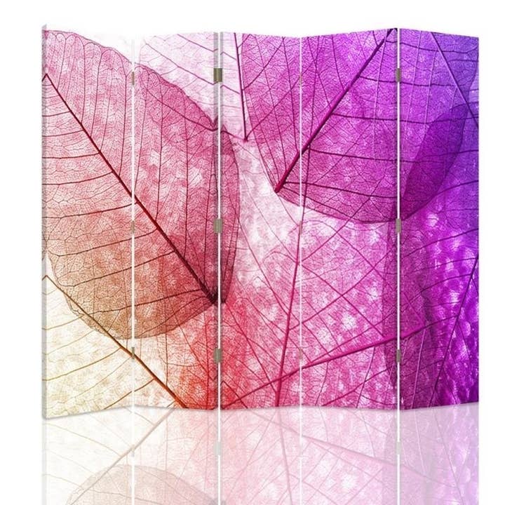 Pink Leaves kamerverdeler met 5 panelen voor wholesale door Motivartdesign