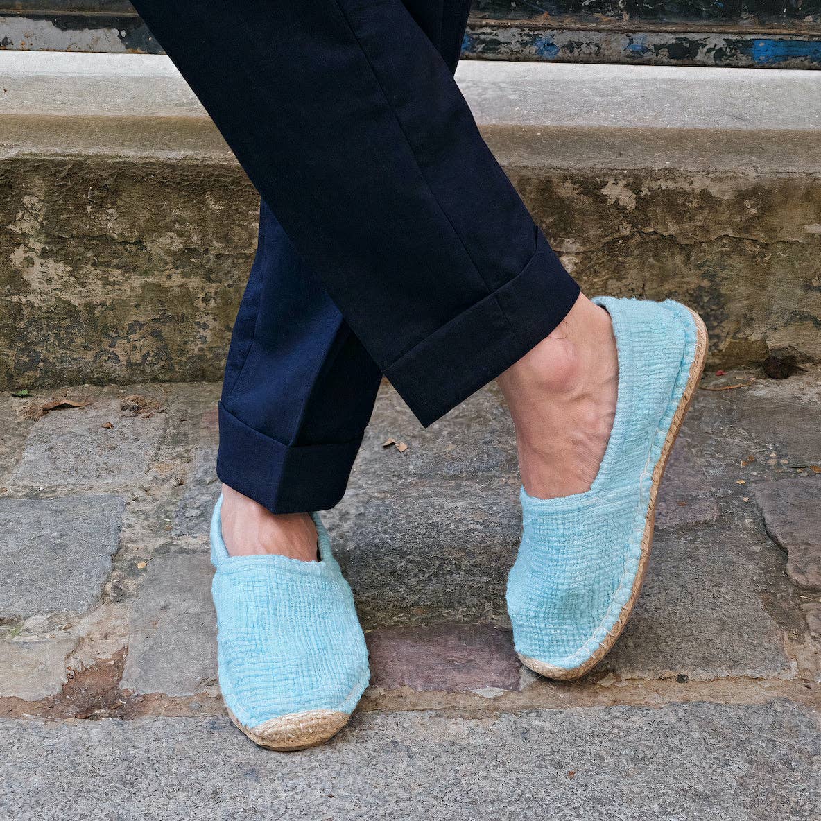 Krama Heritage – wholesale Lågskor - Dam – The Natural cyan espadriller5
