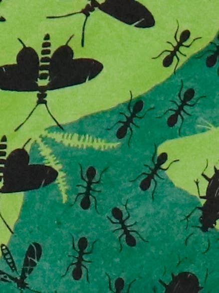 Lokta Garden Party, Green and Black on Grass, 2 Color for wholesale by Aitoh Company