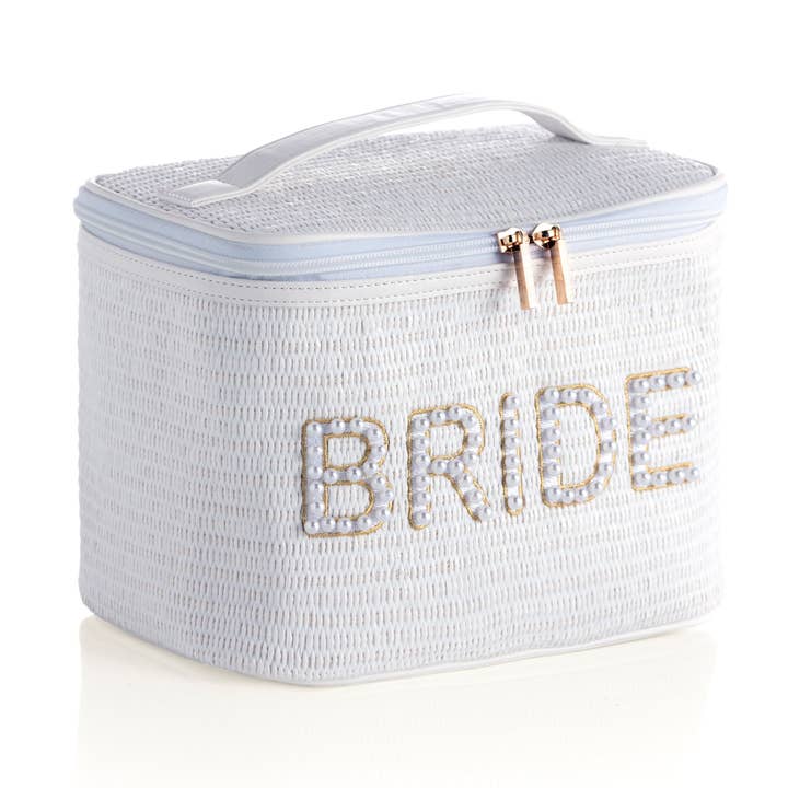Shiraleah - Wholesale Makeup/Cosmetic Bag - "BRIDE" COSMETIC CASE, WHITE0