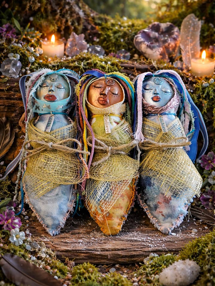 Spirit Doll Goddess Dream Worry Wishing poppet hoodoo voodoo for wholesale by The Clairity Room