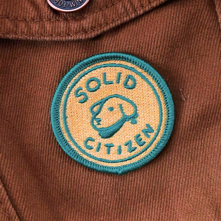 Embroidered Dog Patch - Solid Citizen for wholesale by Andrea Bell