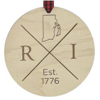 Enfeite de Natal estabelecido em Rhode Island por atacado de Woodlander Workshop