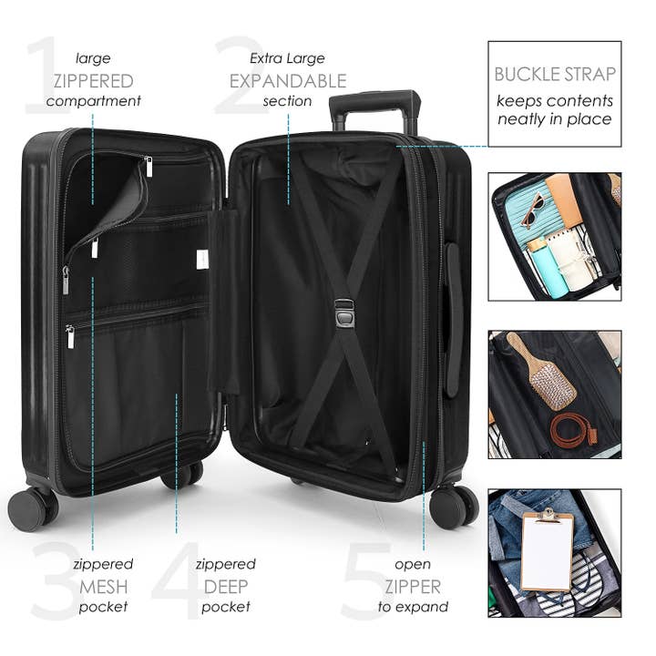 Clara Clark - Wholesale Luggage - Carry-on Luggage11