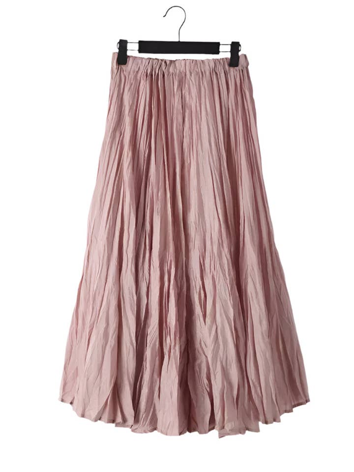 Plisseret nederdel (lyserød) for engroshandel hos Ellyndale