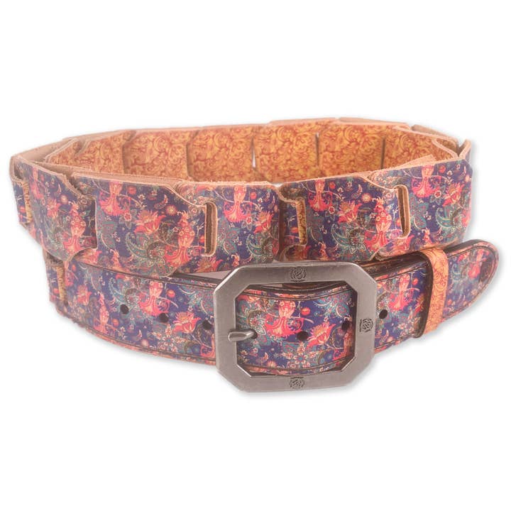 FLYING COLORS-FULL GRAIN LEATHER BELT for wholesale by TODD BLOOM