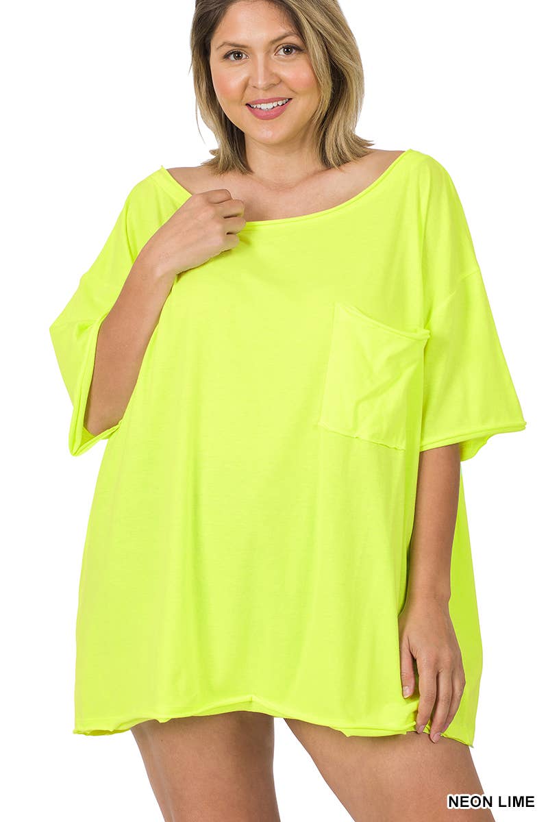 42POPS - Wholesale Tunic - Women's - Tri Blend Oversized Raw Edge Boyfriend Tee38