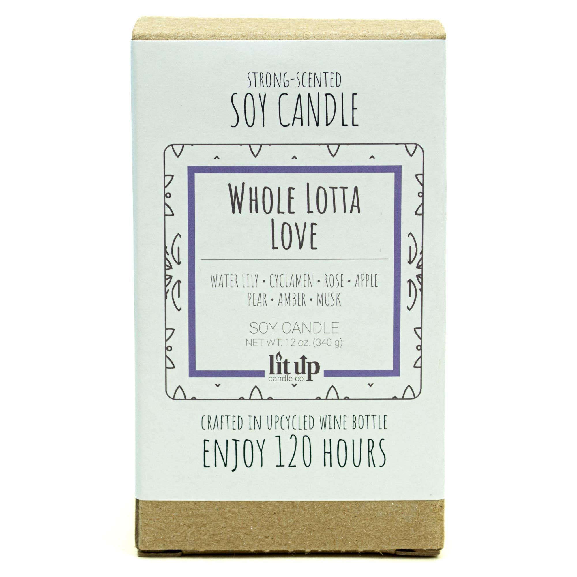Lit Up Candle Co. - Wholesale Jar/Filled Candle - Whole Lotta Love scented 12 oz. soy candles in wine bottles3