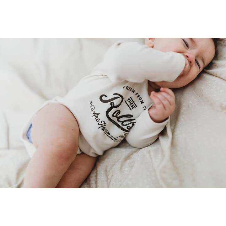 Cuddle Sleep Dream - Wholesale Bodysuit (Non-Footed) - Baby - These Rolls are Homemade | Baby Bodysuit Funny Thanksgiving5