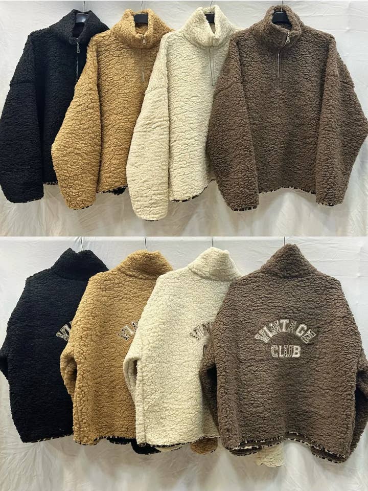 Haut Moumoute À Bordure Léopard @57351_HMoumouteVintage pour la vente par Mimi & Gogo