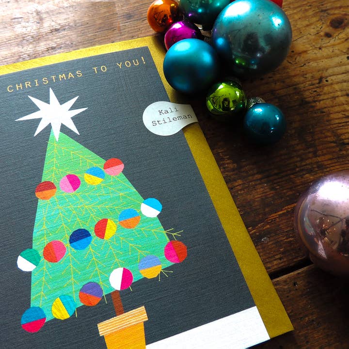 Kali Stileman Publishing - Wholesale Christmas Card - XM01 Bold Christmas Tree Card2