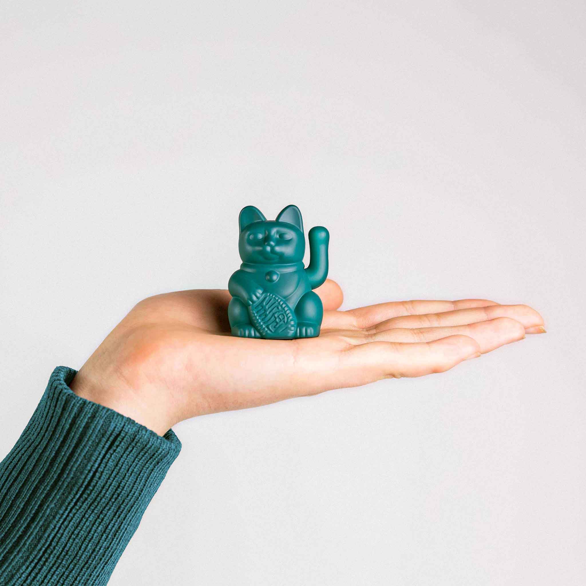 DONKEY - Wholesale Decorative Figurine - Glückskatze Solar Grün7