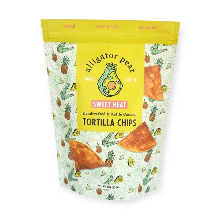 Sweet Heat tortilla chips- 6oz for wholesale by Alligator Pear Foods