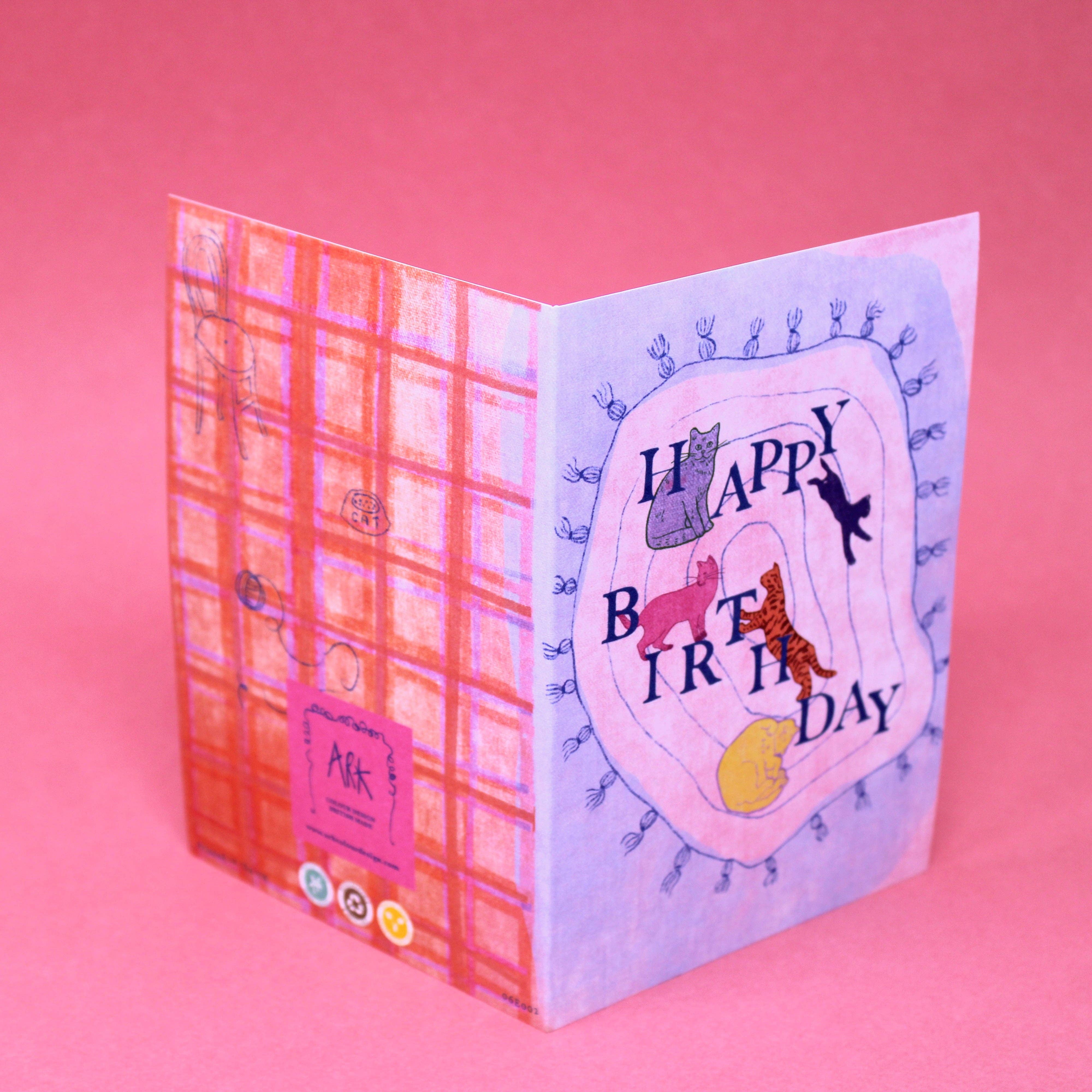 Ark Colour Design - Wholesale Birthday Card - Happy Birthday Cats Greetings Card2