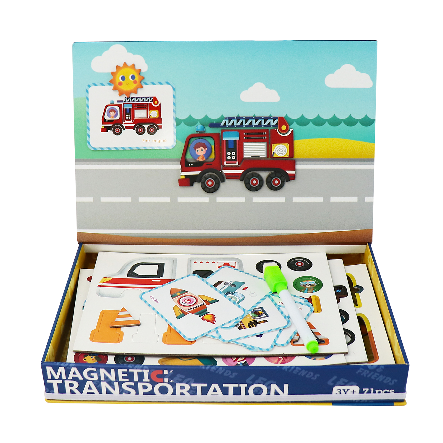 Leo & Friends - Vente Lot de jouets – enfant - Set de jeu Leo & Friends Transportation1