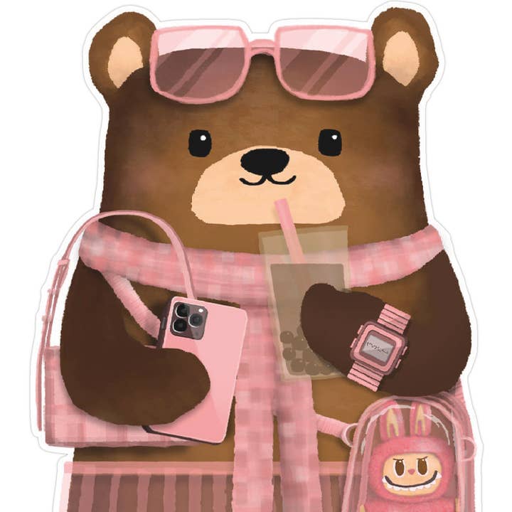 Sticker - Rosé Bear for wholesale by studio vcky