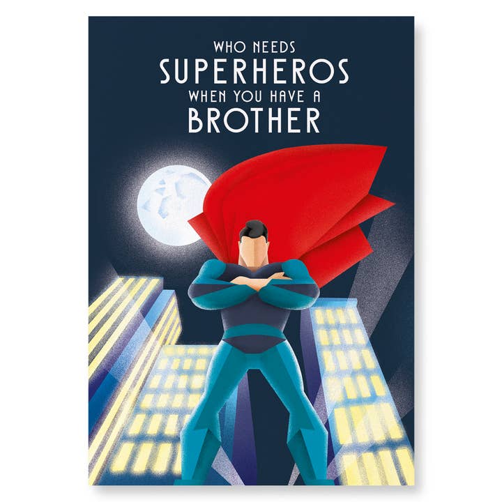 BROTHER OVER SUPERHERO: Art Print voor wholesale door Ezen Trade