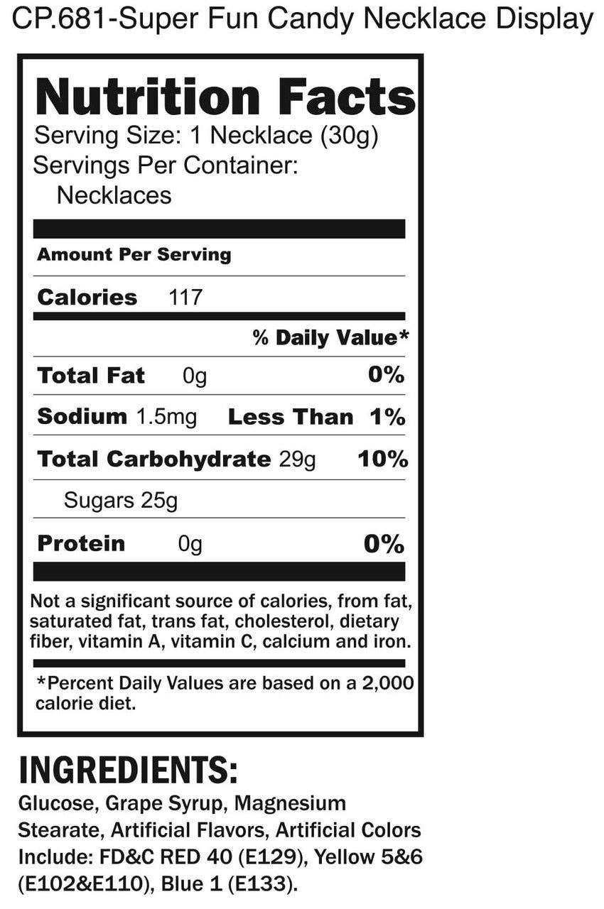 Little Genie Productions - Wholesale Hard Candy - Super Fun Penis Candy Necklace - POP Display of 245