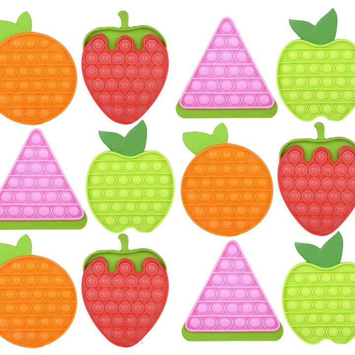 Curious Minds Toys - Wholesale Fidget Toy - Kids - 1 Fruit Shaped Bubble Pop Fidget Toy Game-Push Wrap OT4
