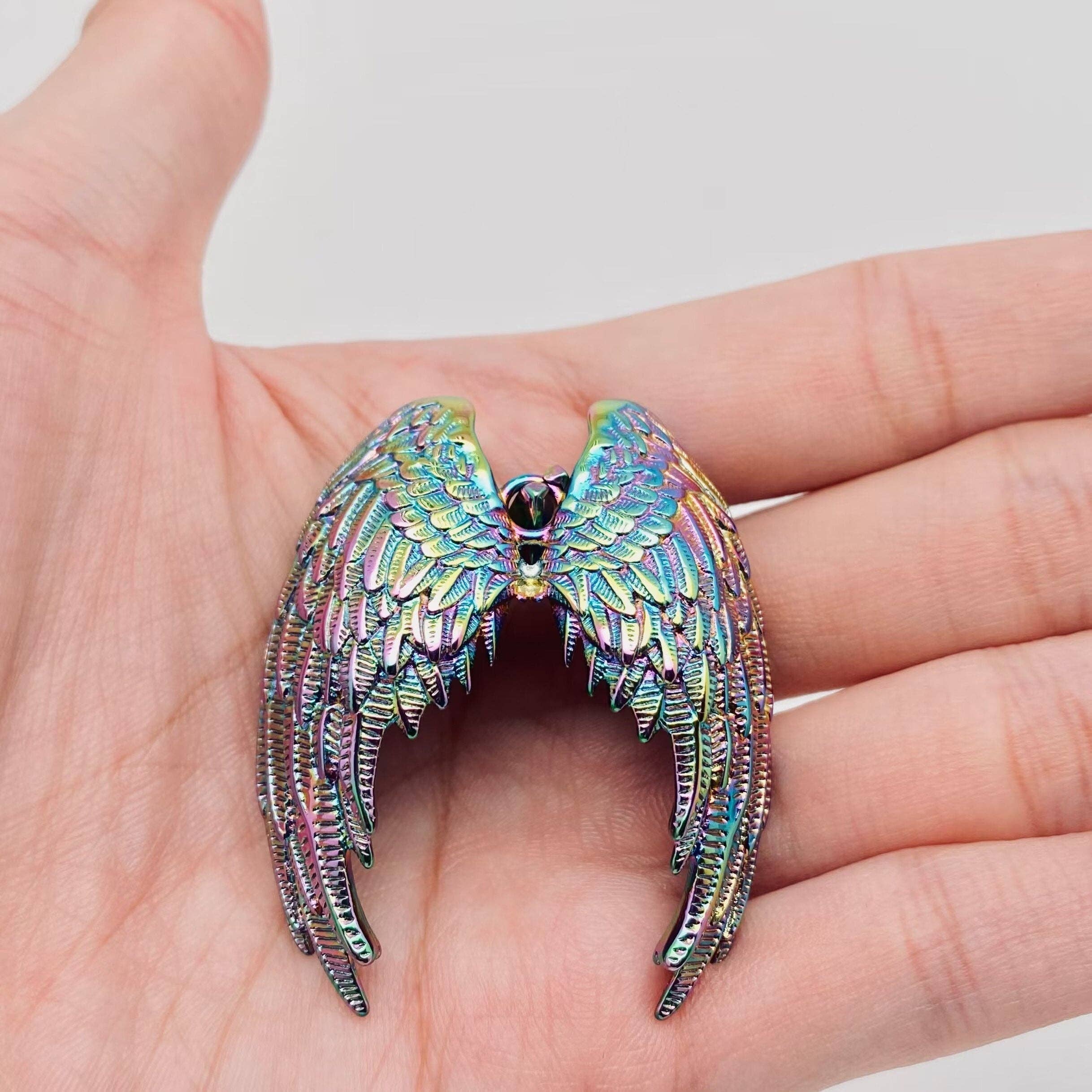 Mio Queena - Wholesale Craft Supplies - MJ/MNP - Colourful Stainless Steel Angel's Wing Pendant3