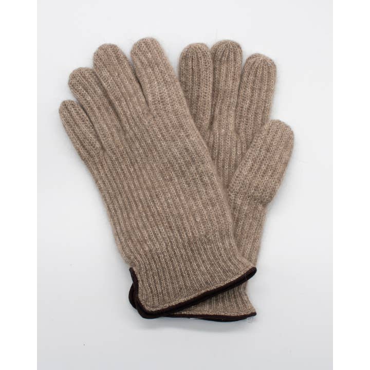 Portolano - Wholesale Gloves - Men's - MEN'S CASHMERE GLOVES WITH SUEDE PIPING