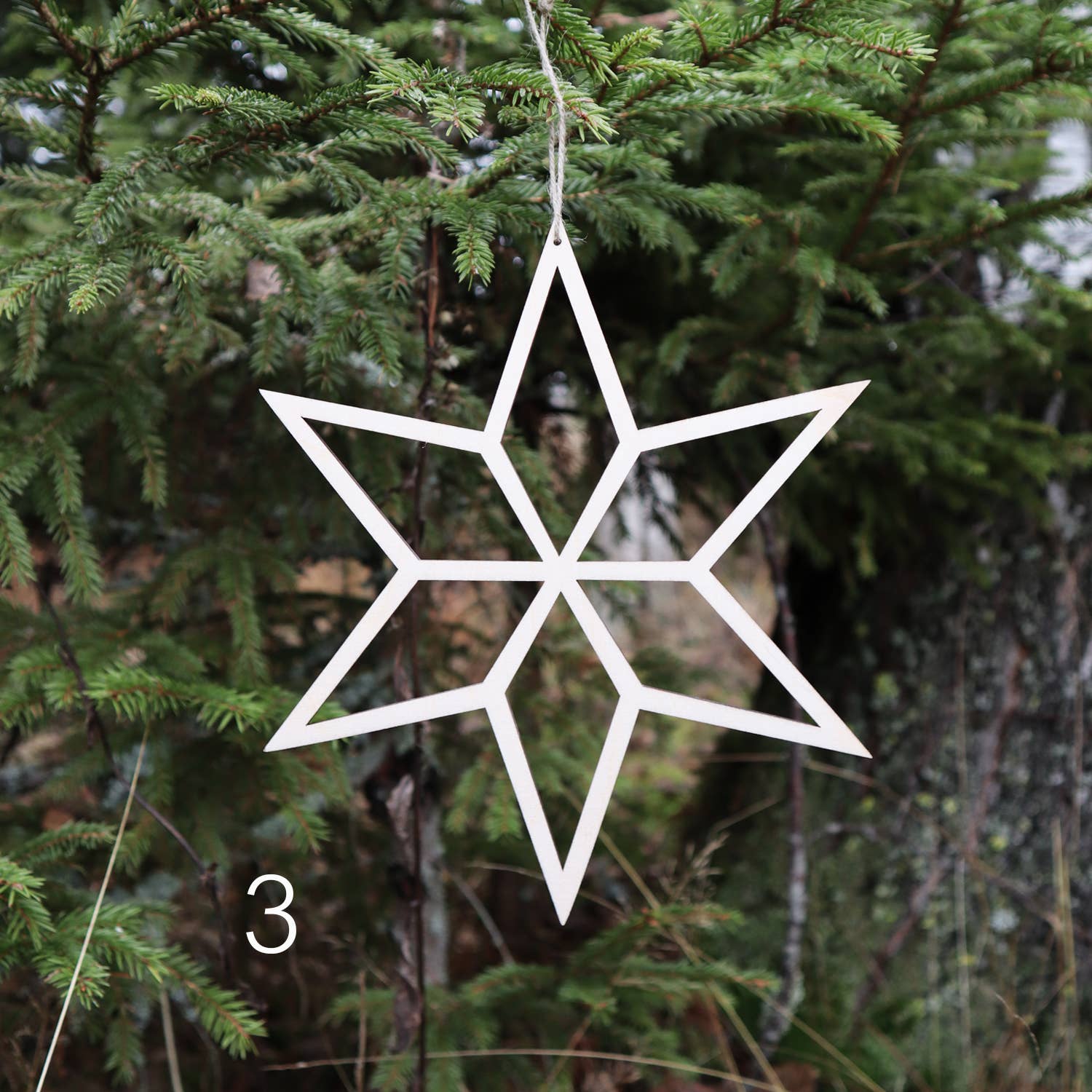 Papurino - Wholesale Ornament - Christmas Star Wooden2