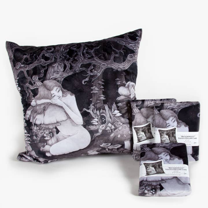 "Bittersweet" Velvet Square Pillowcase for wholesale by Daria Aksenova