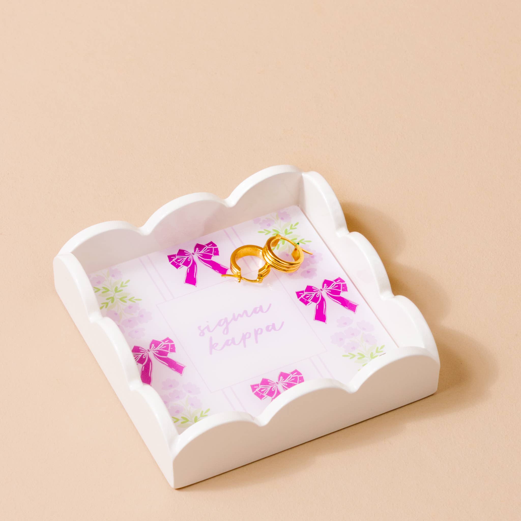 The Darling Effect - Wholesale Keychain - Women's - Sorority Scallop Trinket Tray - 19 Chapters Available26