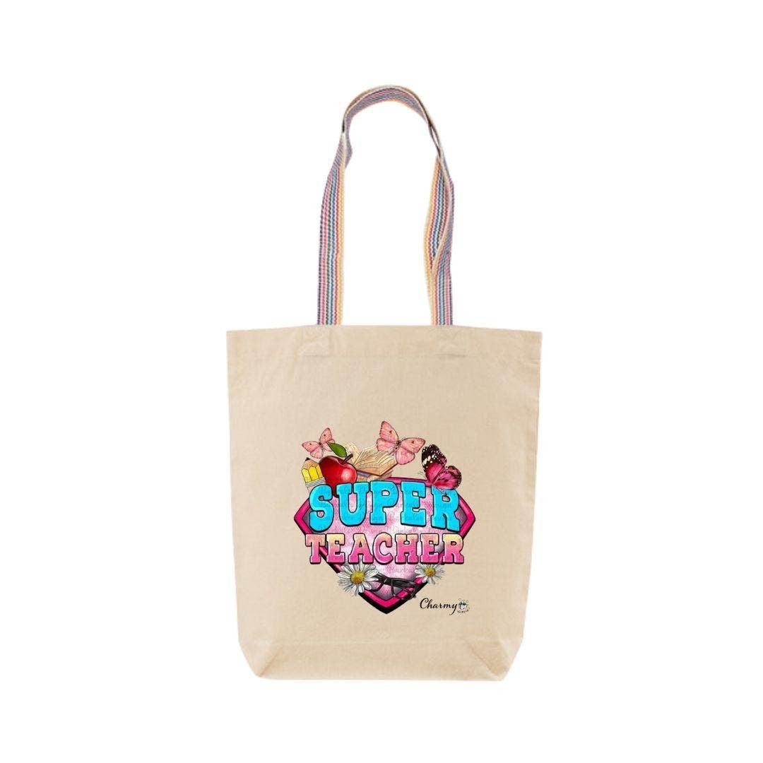 Charmy Gift Store - Wholesale Tote Bag - Women's - Super Teacher Tote Bag