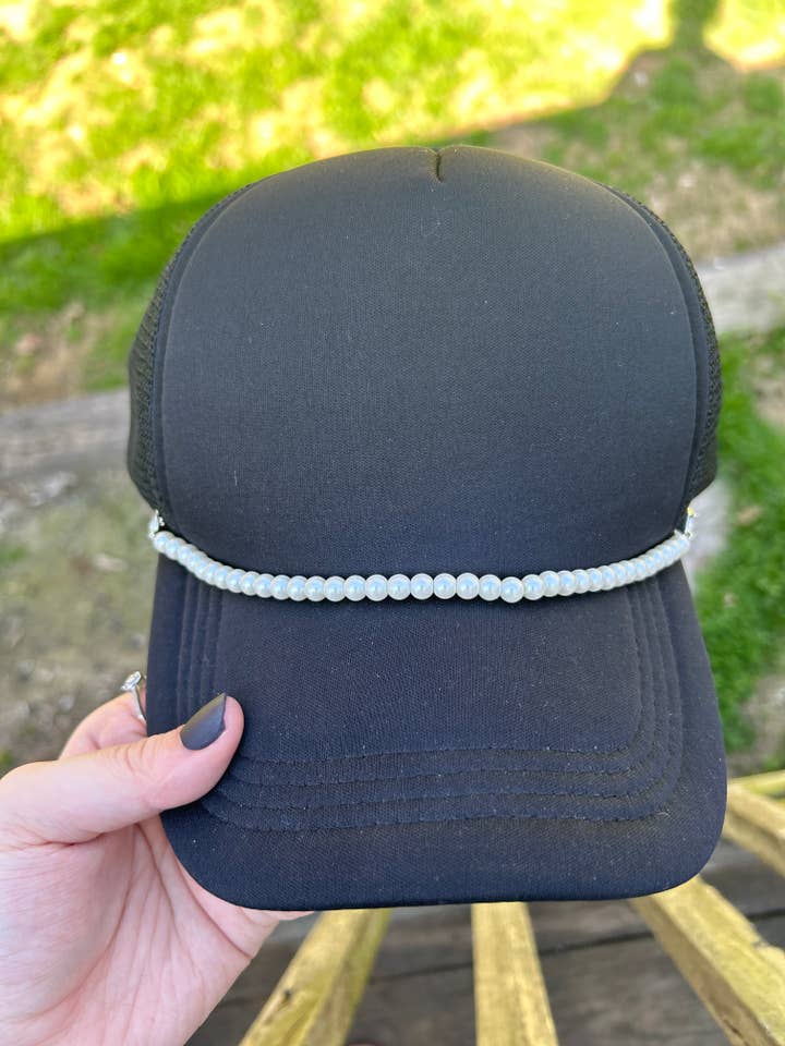 Cadena de sombrero de perlas para venta al por mayor de kaits kustom jewelz