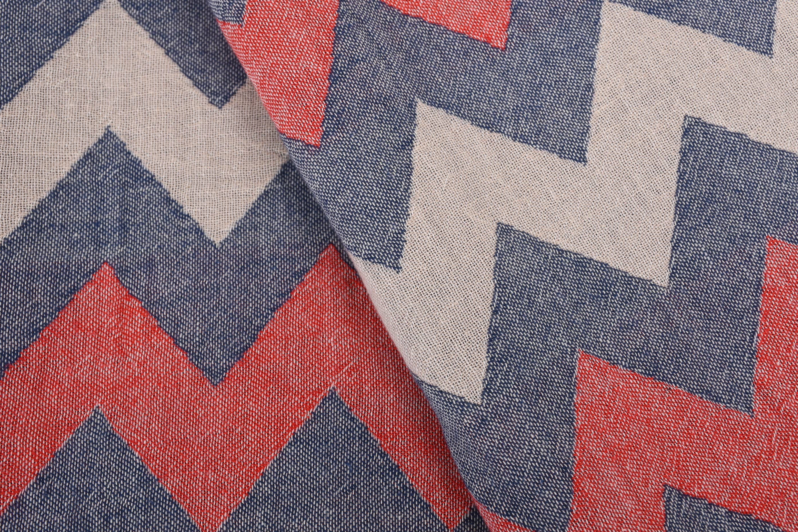 Organic Turkish Towels – wholesale Beach towel – Beach Towels, Red-Navy Blue Chevron Towel6