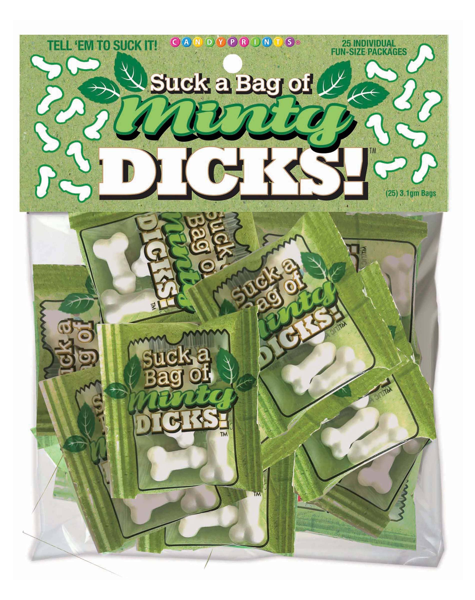 Little Genie Productions - Wholesale Mints - Suck a Bag of Minty Dicks- Bag of 250