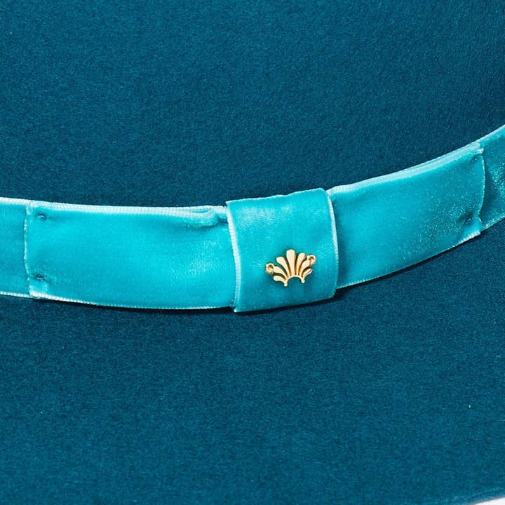 Lele Sadoughi - Wholesale Fedora - Women's - Teal Michelle Wool Hat2