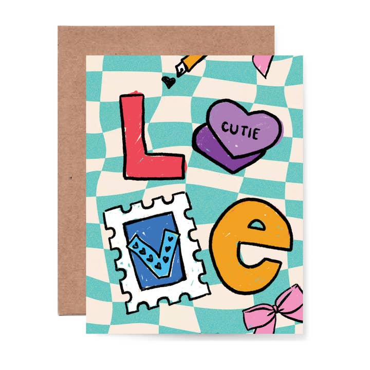 Love Cutie Stamp Card for wholesale by Bring Aloha