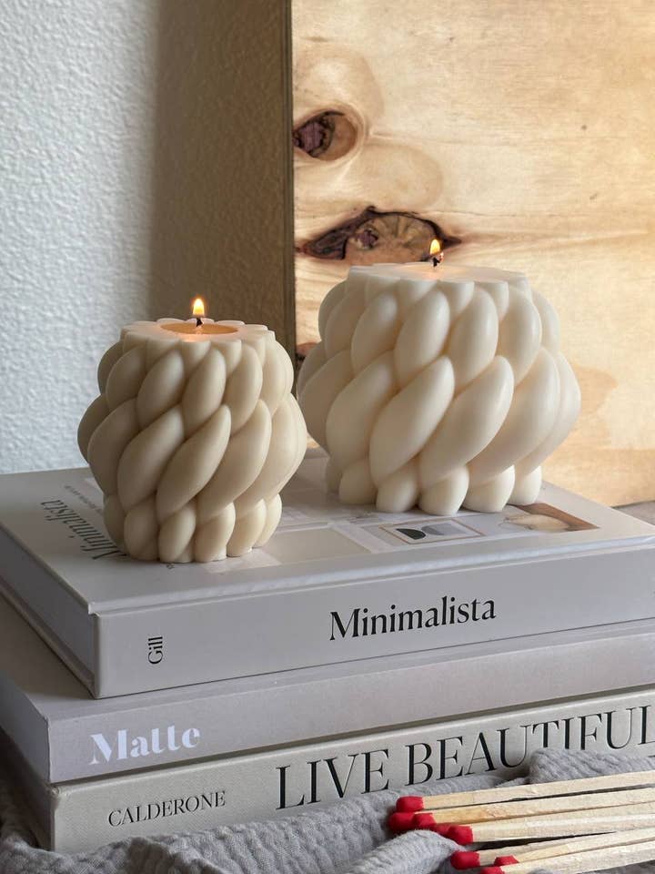 Huge Knot Candle-Knit Candle-Large Candle-Soy Wax Candle- for wholesale by Urban Craft