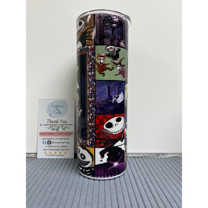 Creations by Trudy - Wholesale Insulated Mug/Tumbler - The Nightmare Before Christmas Movie Collage- 20oz Stainless