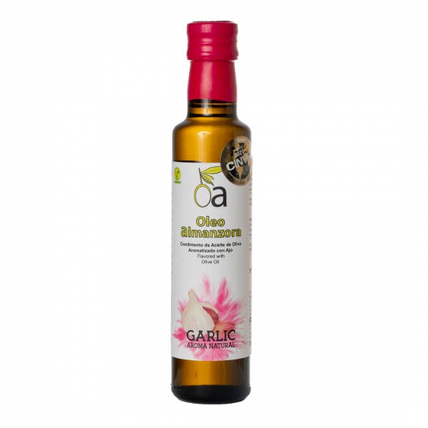 OLEO ALMANZORA - Wholesale Olive Oil - EVOO Condiment with Garlic - 250ml
