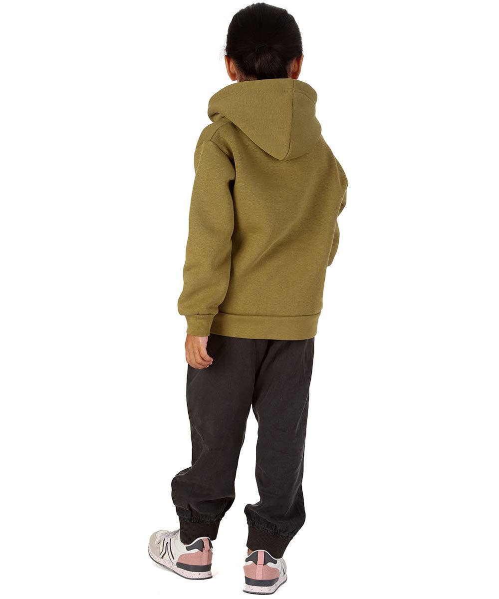 Trendy Toggs Kids Plain Overhead Olive Green Hoodie for wholesale on Faire3