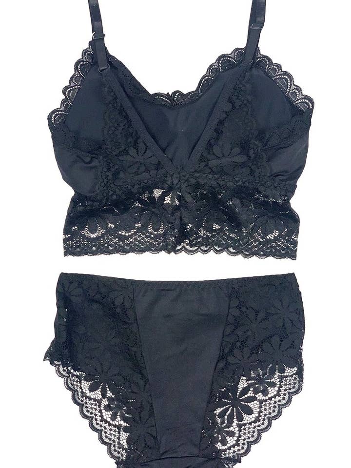 Assorted Bralette & Satin Lace & Panty Set/T23005 for wholesale on Faire10