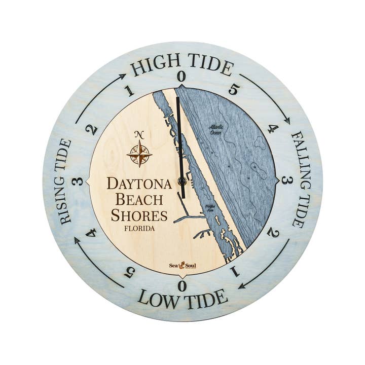 Sea & Soul Nautical Chart Art - Wholesale Wall Clock - Florida East Coast Nautical Chart Tide Clock-Many Locations54