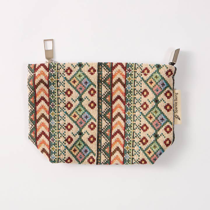 Sparkle Being - Wholesale Toiletry Bag - Women's - Modern Aztec Toiletry Bag - Travel-Friendly Cosmetic Bag4