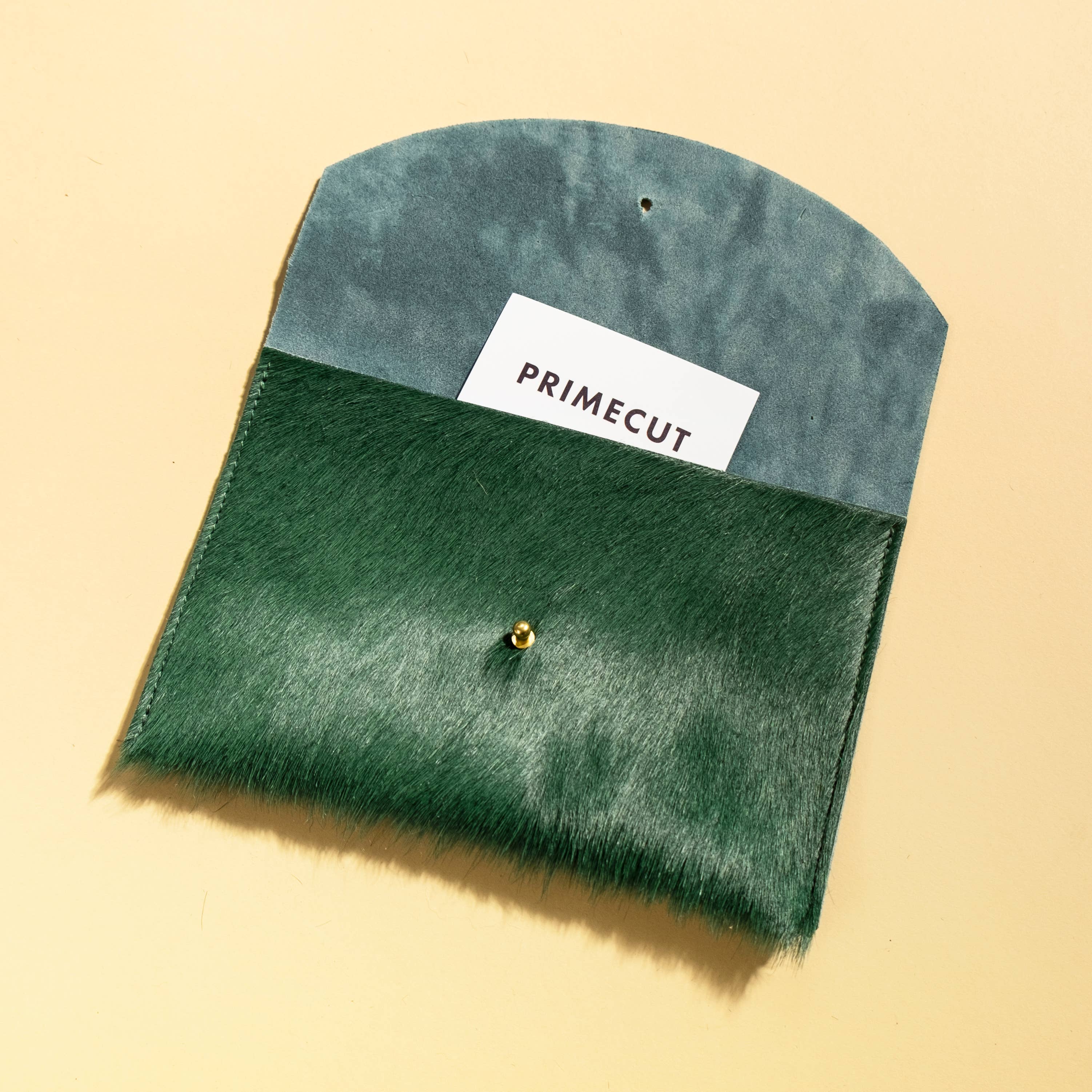 Primecut - Wholesale Clutch Bag - Women's - Envelope Pouch - Kelp Hair on Hide1