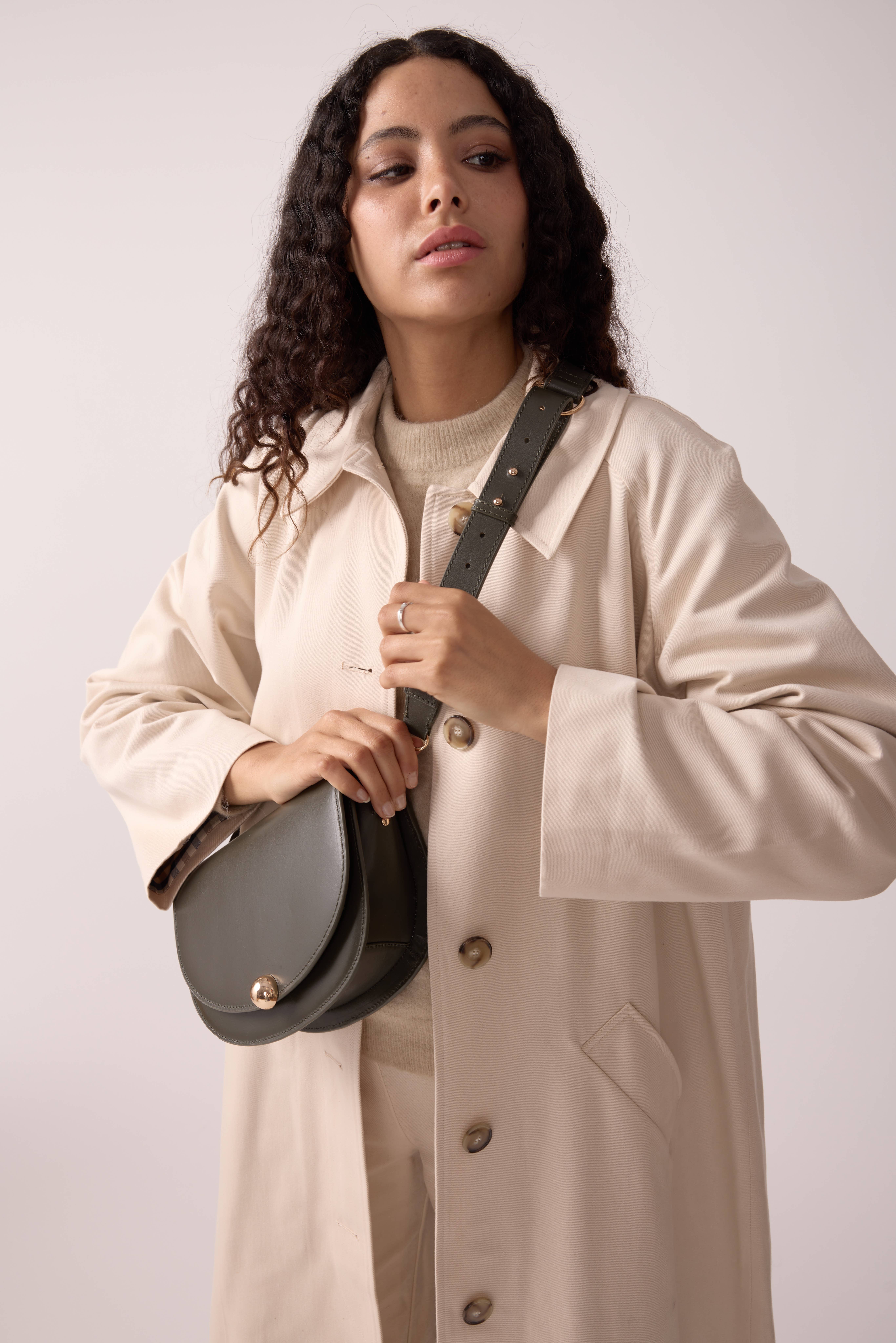 Maradji - Wholesale Shoulder Bag - Women's - SAC CUIR KAKI NOA3