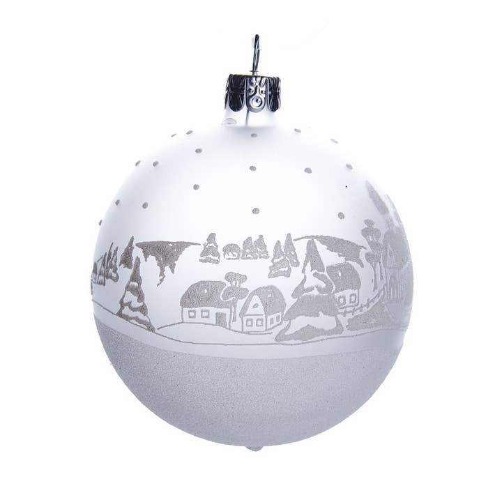 Village Ball Christmas Tree Ornaments Set of 3 pc. for wholesale by STP