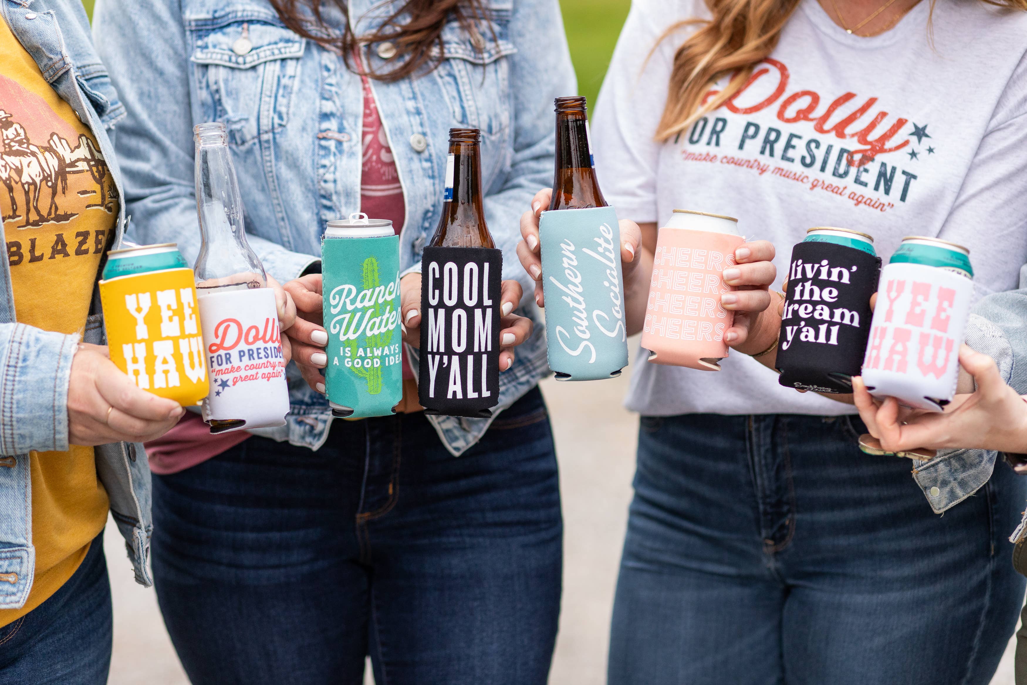 SOUTHERN FRIED DESIGN BARN - Wholesale Drink Huggers & Koozies - Dolly for President - Coozie4